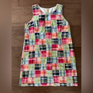 Vintage LLBean Patchwork Madras Dress Size 18